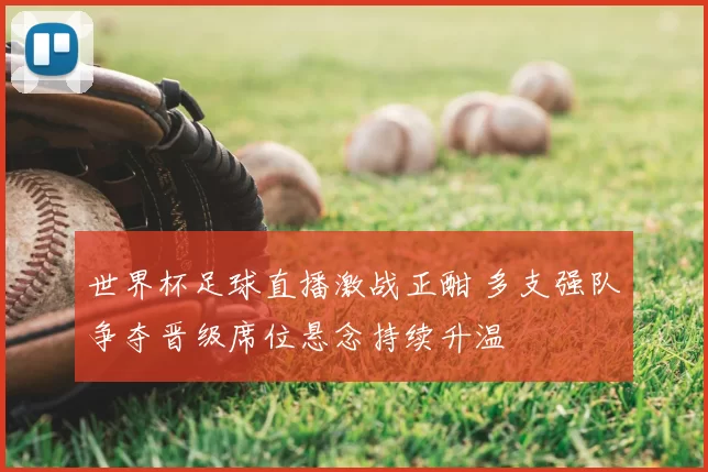 世界杯足球直播激战正酣 多支强队争夺晋级席位悬念持续升温